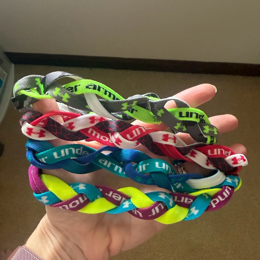 Set of 4 Under Armour Braided Sports Headbands